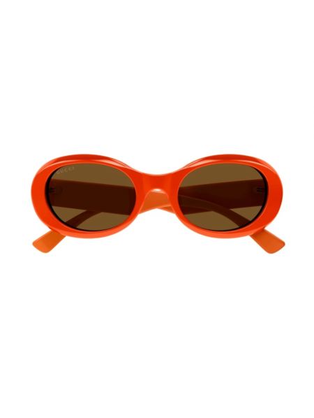Okulary przeciwsłoneczne Gucci pomarańczowe
