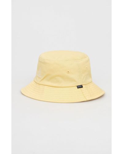Памучна шапка с козирки Huf жълто