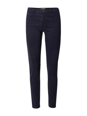 Bavlnené skinny fit džínsy s vysokým pásom na zips Edc By Esprit - modrá