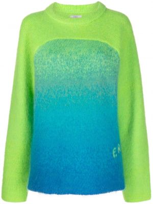 Пуловер с градиентным принтом Erl зелено