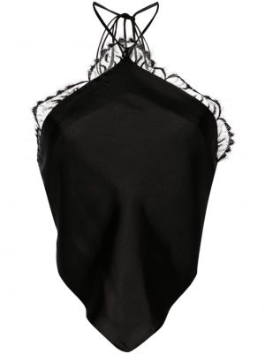 Копринена блуза Manuri черно