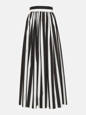 Długa spódnica bawełniana w paski Dolce&gabbana czarna