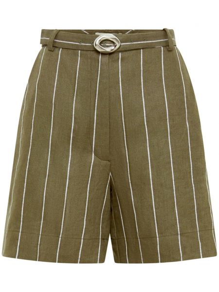 Leinen shorts Nicholas grün