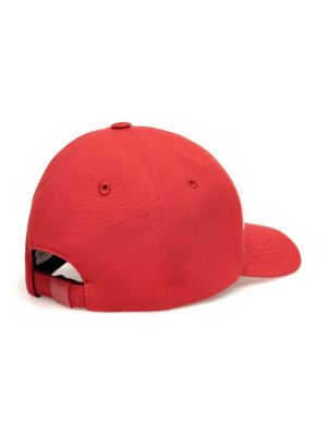 Haftowana czapka z daszkiem Bally czerwona