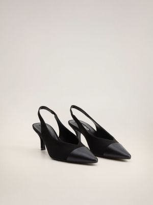 Cipele s otvorenom petom Mango crna