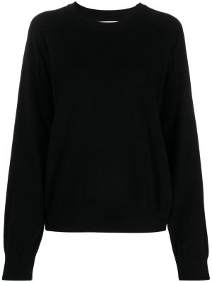 Kašmírový svetr s kulatým výstřihem Armarium černý