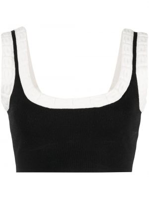 Jacquard crop top Alexander Wang svart