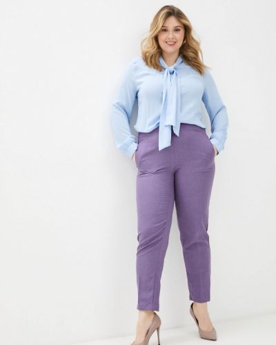 Прямые брюки Olsi фиолетовые