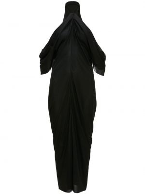 Drapované dlouhé šaty Jw Anderson černé
