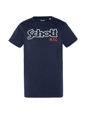Rövid ujjú póló Schott kék