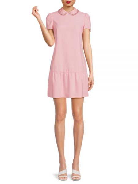 Розовое платье мини Redvalentino