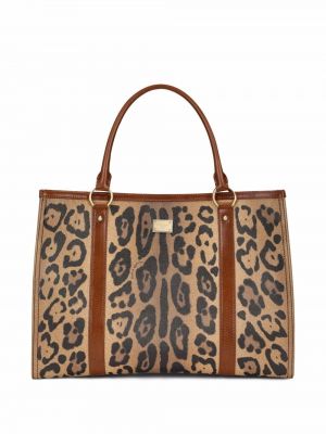 Τσάντα shopper με σχέδιο με λεοπαρ μοτιβο Dolce & Gabbana