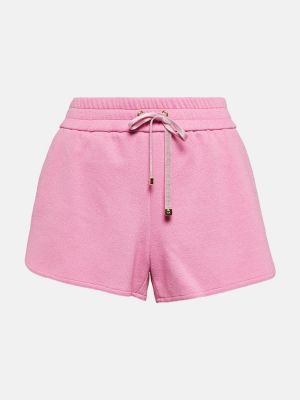 Pantaloni scurți din bumbac din jerseu Tom Ford roz