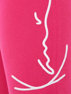 Kraťasy s vysokým pasem s aplikacemi Karl Kani růžové