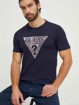 Тениска с дълъг ръкав с принт Guess
