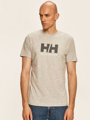 Koszulka polo bawełniane Helly Hansen - szary