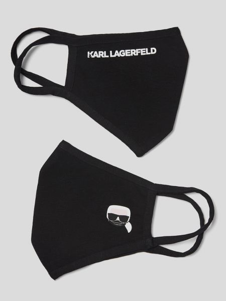 Хлопковый шарф Karl Lagerfeld черный