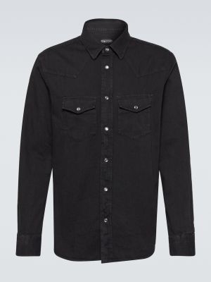 Джинсовая рубашка Tom Ford черная