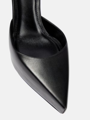 Кожени полуотворени обувки на платформе Givenchy черно