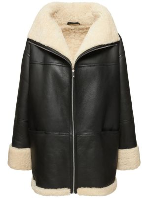 Kabát na zip Totême černý