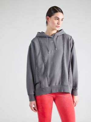 Džemperis su gobtuvu su nubrozdinimais Adidas Originals juoda