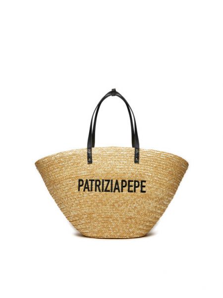 Пляжна сумка Patrizia Pepe бежева