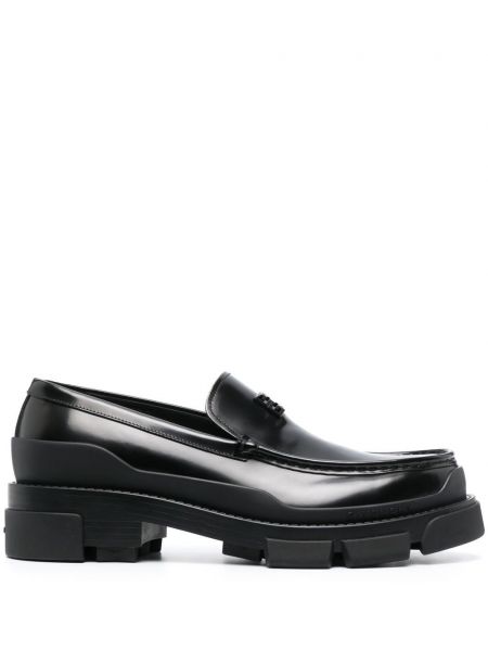 Chunky kožené loafersy Givenchy čierna