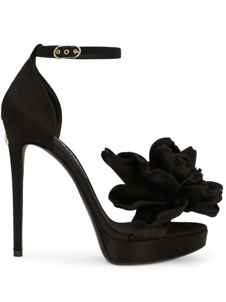 Sandali di raso con platform Dolce & Gabbana
