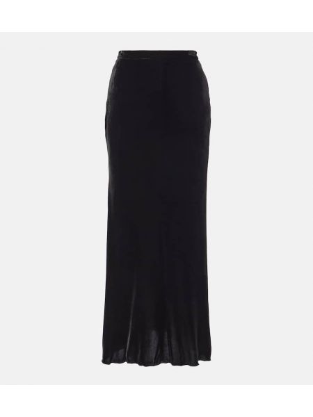 Satin maxi kjol Giambattista Valli svart