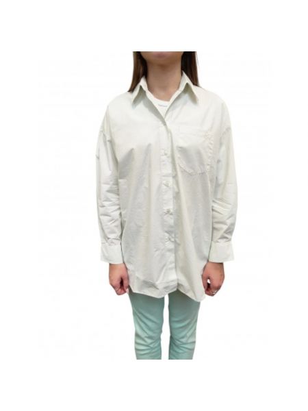 Koszula bawełniana oversize Mason's biała