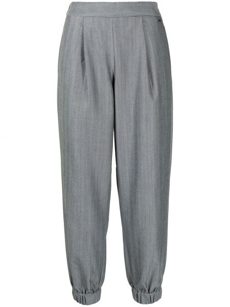 Pantalones ajustados de cintura alta Armani Exchange gris