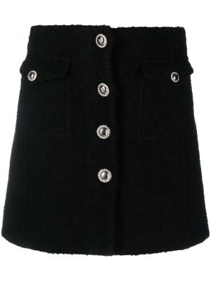 Φούστα mini με κουμπιά Alessandra Rich μαύρο