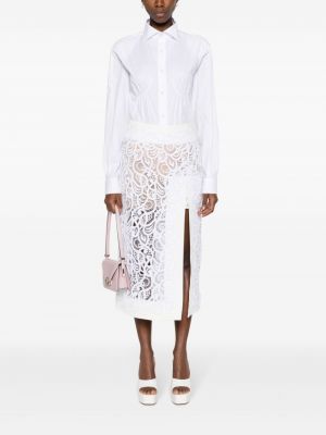 Krajkové sukně Ermanno Scervino bílé