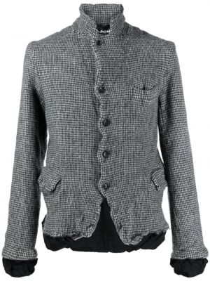 Karierter woll blazer mit print Black Comme Des Garçons