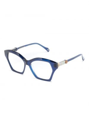 Oversize brille mit schlangenmuster Etnia Barcelona blau
