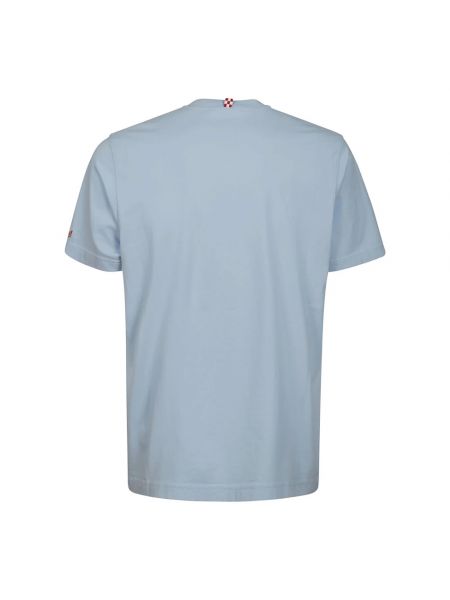 Koszulka bawełniana z krótkim rękawem Mc2 Saint Barth niebieska