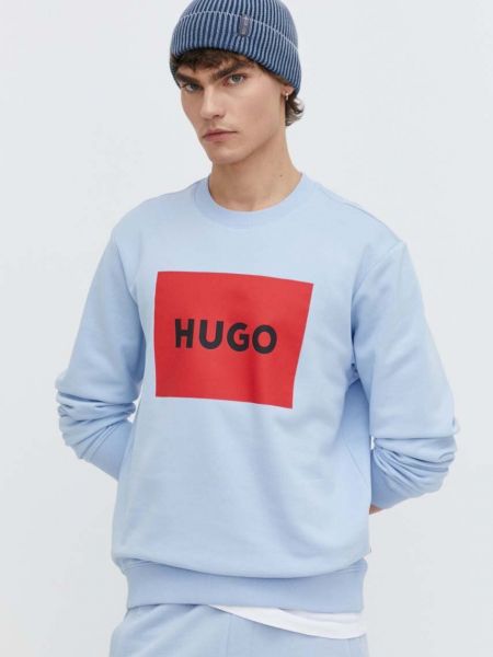 Bluza z nadrukiem Hugo niebieska