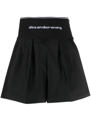 Plisované šortky Alexander Wang čierna