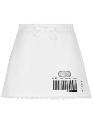 Spódnica bawełniana z nadrukiem Dolce & Gabbana Dg Vibe biała