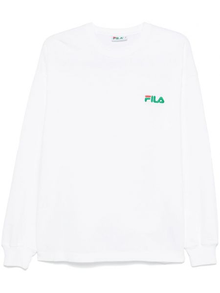 Işlemeli sweatshirt Fila beyaz