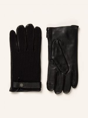 Rękawiczki skórzane Ted Baker czarne