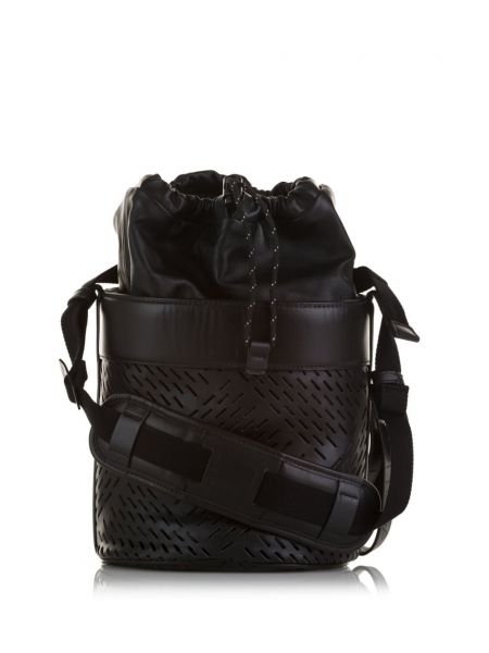 Bőr crossbody táska Bottega Veneta Pre-owned fekete