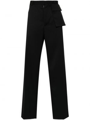Rovné nohavice s výšivkou Mm6 Maison Margiela čierna