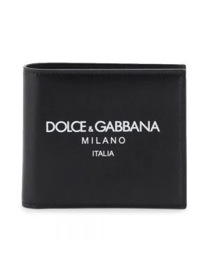 Leder geldbörse Dolce & Gabbana schwarz