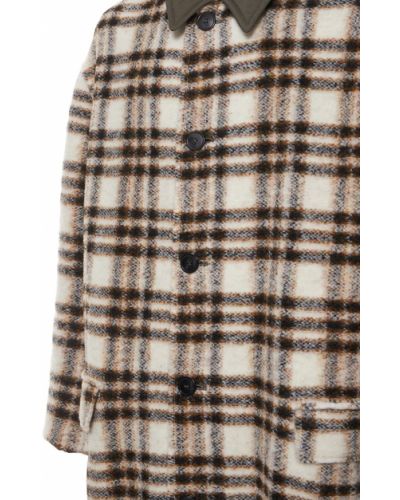 Kostkovaný vlněný kabát Isabel Marant