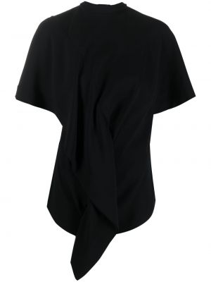 Bluzka asymetryczna drapowana Colville czarna