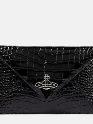Bolso clutch de cuero Vivienne Westwood negro