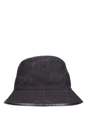 Chapeau à imprimé Gucci noir