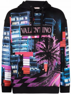 Hoodie mit print Valentino Garavani schwarz