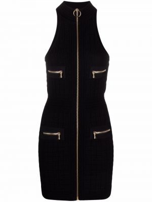 Zip dress Balmain svart